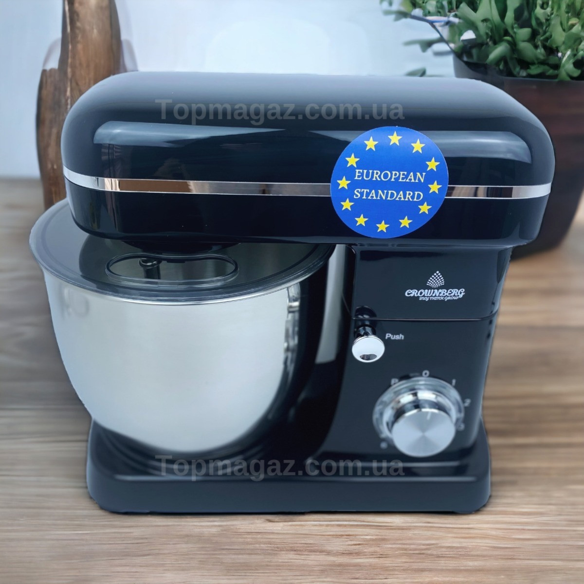 Планетарний міксер Crownberg 2200 Вт. Гарантія! Кухонний тістоміс з чашею.
