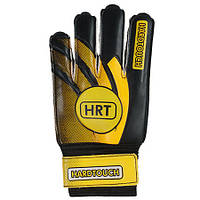 Вратарские перчатки детские Latex Foam Hardtouch размер 6 черно-желтые