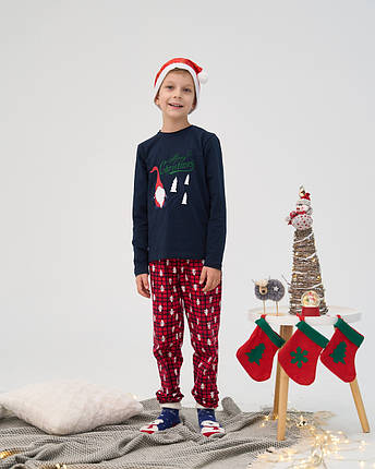 Піжама для хлопчика підлітка новорічнийподарунок  Різдвяний настрій Nicoletta Family look  89923, фото 2