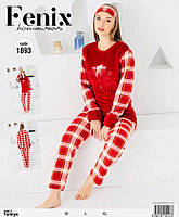 Женская пижама 3 штуки софт + флис Fenix Турция размеры M/L/XL норма ростовка