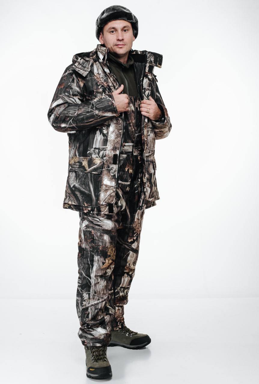 Костюм для зимового полювання, чоловічий зимовий костюм мисливський Ліс мікс
