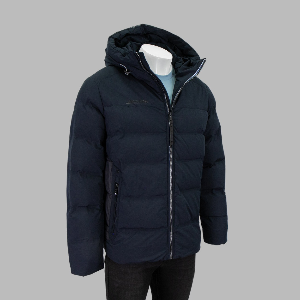 Куртка чоловіча BLACK VINYL (зимова) C23-1755C Т.СИНЯ 100% поліестер. Утеплювач: Біо пух 54(Р), фото 1