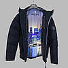 Куртка чоловіча BLACK VINYL (зимова) C23-1755C Т.СИНЯ 100% поліестер. Утеплювач: Біо пух 54(Р), фото 6