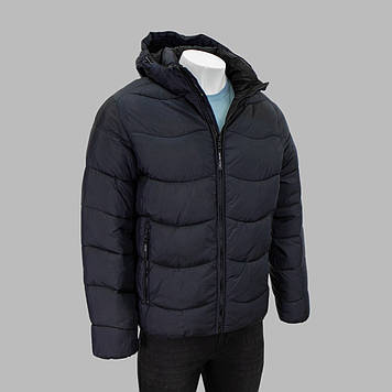 Куртка чоловіча BLACK VINYL (зимова) C23-1763C Т.СИНЯ 100% поліестер. Утеплювач: Біо пух 54(Р)