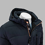 Куртка чоловіча INDACO (зимова) IC1233C Т.СИНЯЯ 100% поліестер. Утеплювач: Біо пух 48(Р), фото 4