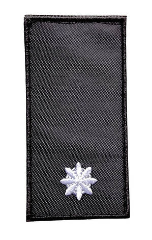 Шеврон погон Tactic4Profi вишивка Молодший лейтенант поліції чорно-білий (10*5), фото 1