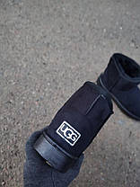Уггі короткі UGG чорні еко замша унісекс займи, фото 5