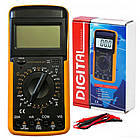 Цифровий мультиметр DT-9208A / Універсальний портативний мультиметр / Мультиметр-тестер напруги, фото 9