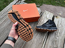 Чоловічі зимові термо кросівки Nike Zoom Pegasus 30 Mid Gore-tex чорні з коричневим водонепроникні, фото 5