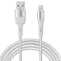 Кабель Glasscove BRAID USB - Lightning 2.4A 1m (GB-AL120WH) White