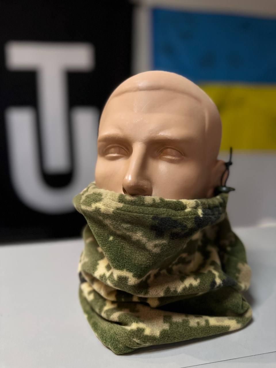 Флісовий баф піксель, баф зимовий, теплий зимовий баф