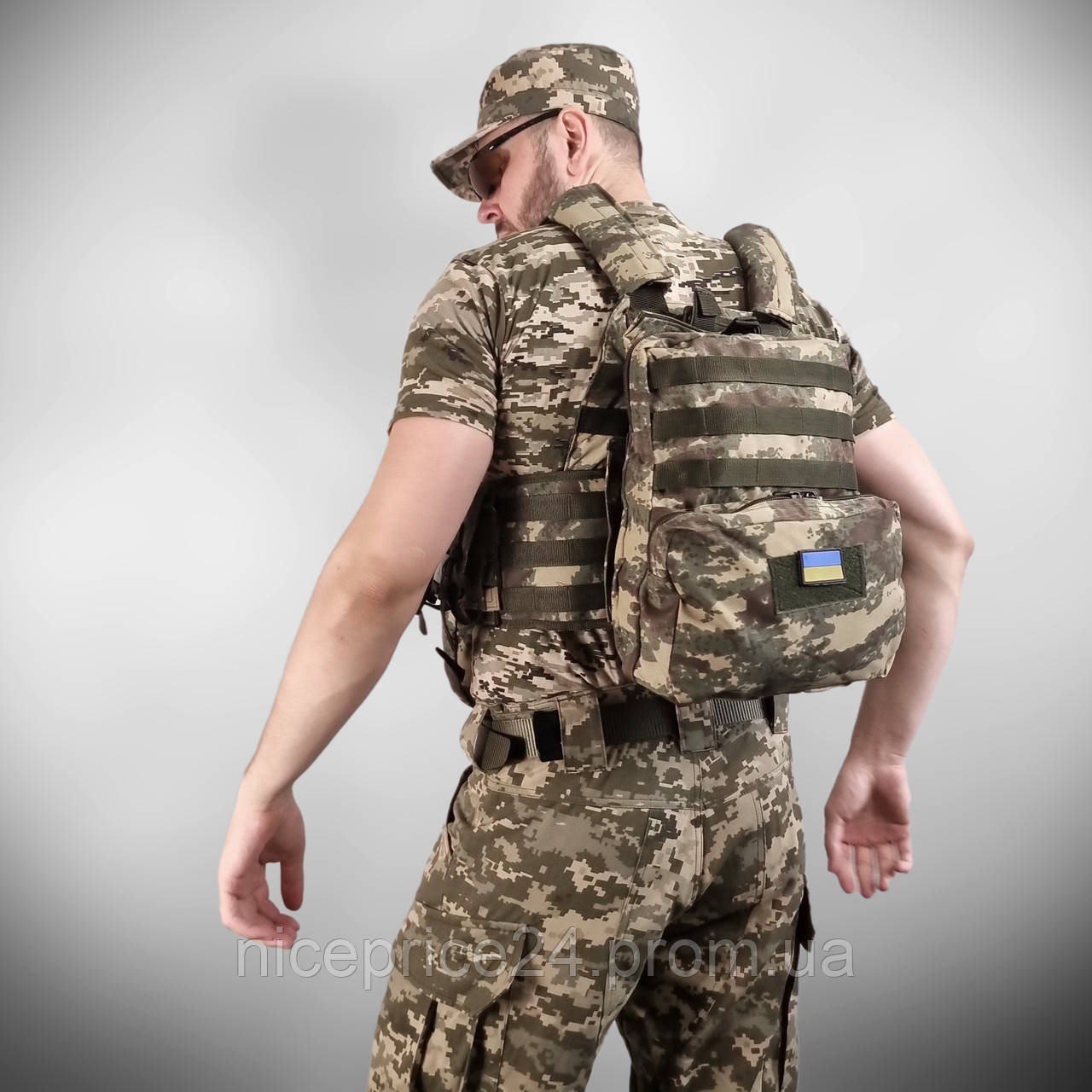 Плитоноска Cordura Asdag з підсумками паховий захист напашник кордура розгрузка рпс койот пах d - фото 4 - id-p2028335518