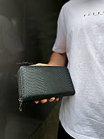 Клатч на дві блискавки з фактурною натуральною шкірою MC-086-5902С, фото 2