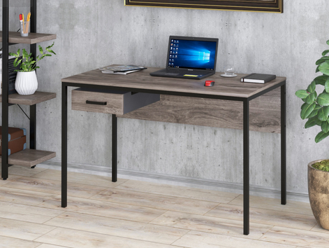 Письмовий стіл L-2p+1 із шухлядами Loft-Design 120х650 мм стільниця дсп дуб-палену
