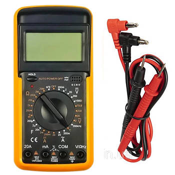 Портативний цифровий мультиметр DT-9208A / Тестер напруги та сили струму