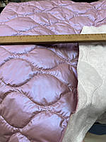 Ткань плащовка жемчуг розовая стеганая с синтепоном 100 односторонная