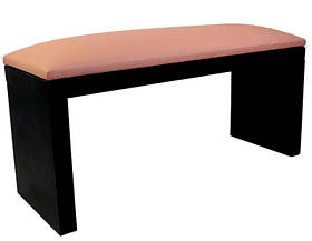 Підлокітник для манікюру рожевий шкіряний м'який, манікюрна підставка Eco Stand Wood 320х160(Н)х110 мм