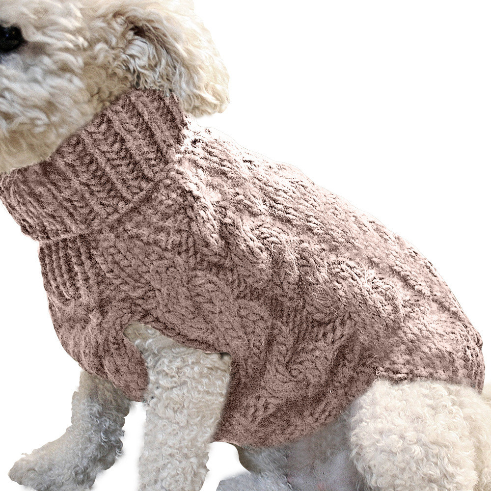 В'язаний светр для собак Pet Style "Косичка" Бежевий S