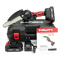 Легкая аккумуляторная цепная мини-пила HILTI SR 6-2-24 батарея 24V 5Аh шина 15см для дачи работы в саду