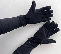Перчатки флисовые черные зимние теплые унисекс