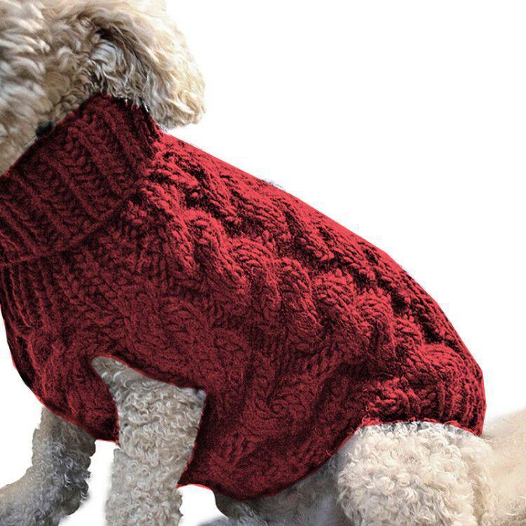 В'язаний светр для собак Pet Style "Косичка" Червоний S