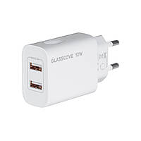 Мережевий зарядний пристрій Glasscove 12W 2-Port USB (TC-012A)