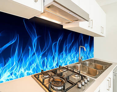 Кухонний фартух замінник скла вогонь і полум'я, з двостороннім скотчем 62 х 305 см, 1,2 мм