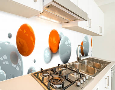 Панель кухонні, замінник скла з кольоровими кулями, з двостороннім скотчем 62 х 305 см, 1,2 мм