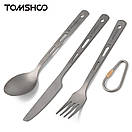 Столові предмети титанові Tomshoo titanium ложка, вилка, ніж., фото 7