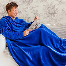 Ковдра плед з рукавами Флісовий синій 180*140 см Snuggie, фото 6