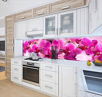 Панель кухонная, заменитель стекла орхидеи на воде, с двухсторонним скотчем 62 х 305 см, 1,2 мм
