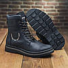 Чоловічі зимові шкіряні черевики (натуральна шкіра) чорні на хутрі, чоловіче взуття на зиму, розмір 40 41 42 43 44 45, фото 6