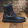 Чоловічі зимові шкіряні черевики (натуральна шкіра) чорні на хутрі, чоловіче взуття на зиму, розмір 40 41 42 43 44 45, фото 4