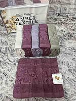 Рушник Amber textile Туреччина  Тканина махра  Розмір 50* 90см