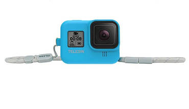 Чохол для GoPro HERO 8 Black зі страхувальним ремінцем Telesin GP-PTC-801 Синій, фото 2