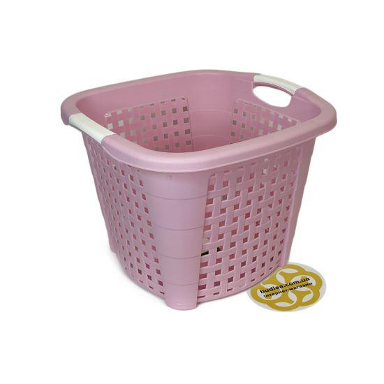 Кошик органайзер для білизни RATTAN квадратний, рожевий SNMZ, фото 1