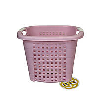 Кошик органайзер для білизни RATTAN квадратний, рожевий SNMZ, фото 2