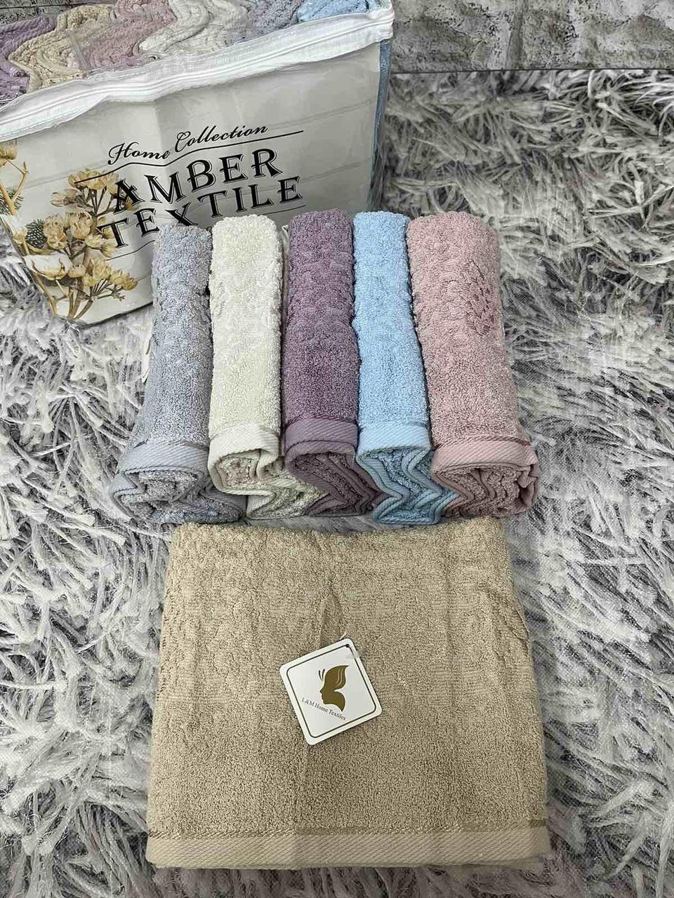 Рушник Amber textile Туреччина  Тканина махра  Розмір 50* 90см