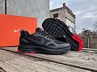 Мужские термо кроссовки Nike Air Relentless 26 Gore-Tex Black Red черные с красным водонепроницаемые