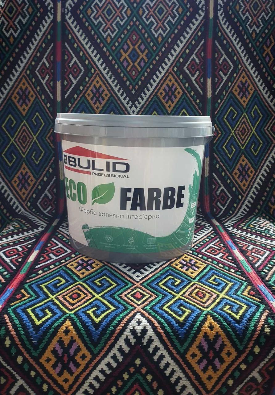 Фарба інтер'єрна вапняна BULID ECO-FARBE (БУЛІД ЕКО ФАРБА) 7кг, біла