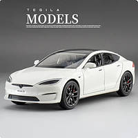 Масштабна модель автомобіля 1:24 Tesla Model S з фарами, що світяться, і звуковими ефектами