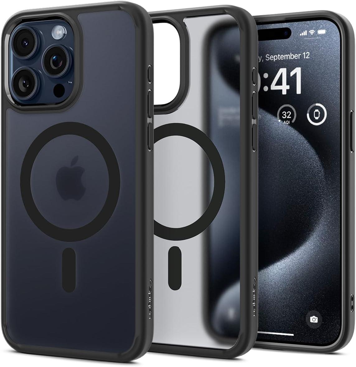 Чохол Spigen для iPhone 15 Pro Max — Ultra Hybrid MagFit, Frost Black (ACS06581)