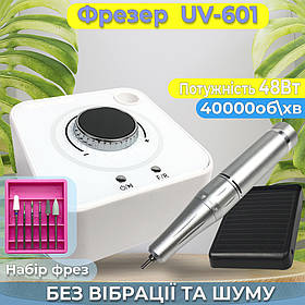 Фрезер для манікюру Nail Drill UV-601 40 000 об/хв стильний апарат манікюрна машинка для нігтів