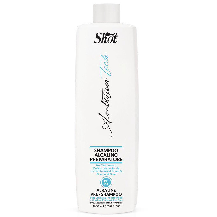 Шампунь для використання перед технічними процедурами Shot Ambition Tech Alkaline Pre-Shampoo 1000мл, фото 1