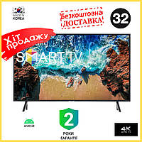 Телевізор 32" Samsung 4K Smart TV, HDMI, ULTRA HD, LЕD Самсунг Смарт тв 32 дюйми c Т2 приставкою