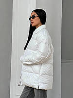 Зимова жіноча куртка-плащівка на пуху до -15 градусів