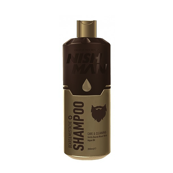 Шампунь для бороди та вусів Nishman Beard and Mustache Care Shampoo 200 мл - фото 1 - id-p2028453376