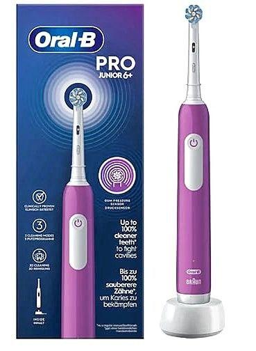 Електрична зубна щітка дитяча Braun Oral-B D305 Pro Junior 6+ Sensi Ultrathin Purple