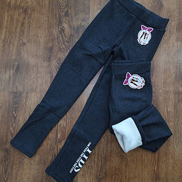 Підліткові теплі лосини з начосом,рубчик "ЛАСТІВКА" Art: 6107