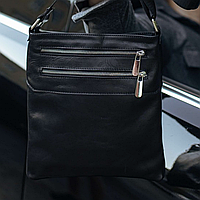 Качественная мужская сумка через плечо с натуральной кожи "Double Up"